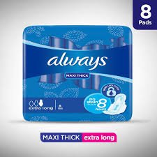 Always Maxi Single Long 8 Pads x 16 - أولويز ماكسي مفرد لونج 8 فوط × 16