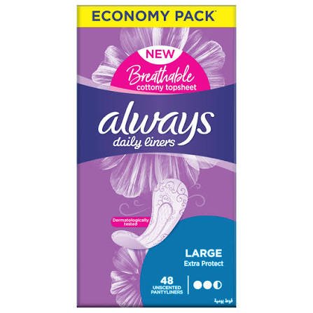 Always Daily Liners 48 Pcs - أولويز فوط يومية 48 قطعة