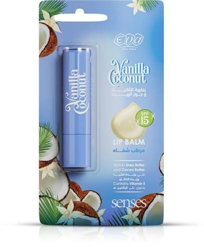 Eva Skin Clinic Lip Balm Vanilla Coconut 4 g - إيفا سكين كلينيك مرطب شفايف فانيليا وجوز الهند 4 جرام