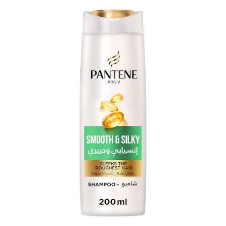 Pantene Regular Shampoo Smooth & Silky 200 ml - بانتين شامبو عادي للشعر الناعم والحريري 200 مل