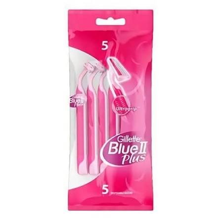 Gillette Blue II Razors Bag of 5 Women's - جيليت بلو 2 شنطة ماكينات حلاقة 5 قطع للنساء