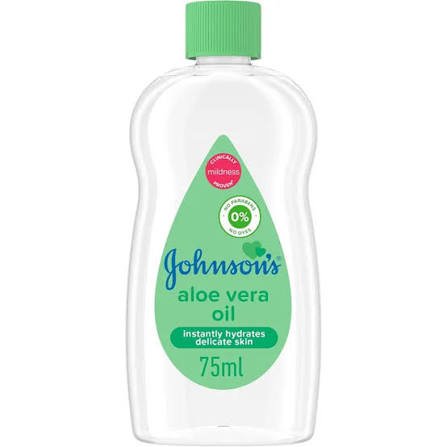 Johnson's Baby Oil With Aloe Vera Mega Green 75 ml - جونسون زيت للأطفال بالألوفيرا ميجا أخضر 75 مل