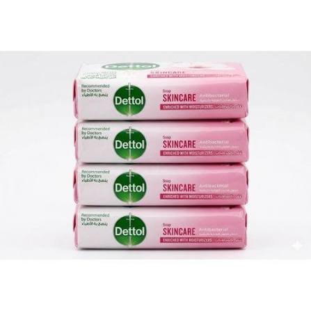 Dettol Soap Skin Care Pink 85 g (Pack of 4) - ديتول صابون للعناية بالبشرة وردي 85 جرام (4 قطع)