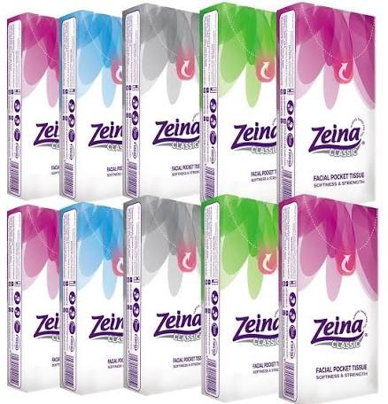 Zeina Pocket Tissues (10 Rolls) - زينة مناديل جيب (10 رولات)