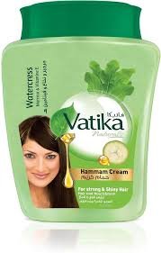 Vatika Hair Mask Cream Small Arugula Green 225 ml - فاتيكا ماسك كريم للشعر صغير بالجرجير أخضر 225 مل