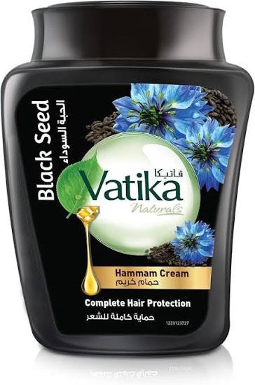 Vatika Hair Mask Cream Medium Black Seed Black 450 ml - فاتيكا ماسك كريم للشعر وسط بحبة البركة أسود 450 مل