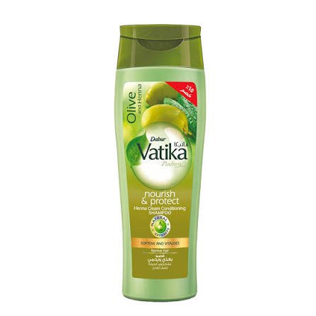 Vatika Shampoo With Henna & Almond Nourishes & Protects 360 ml - فاتيكا شامبو بالحناء واللوز يغذي ويحمي 360 مل