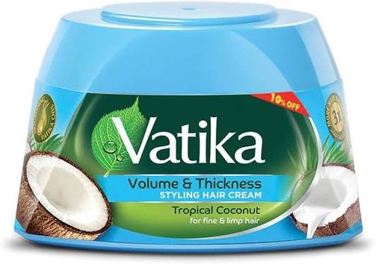 Vatika Hair Cream Coconut Blue 190 ml New Shape - فاتيكا كريم للشعر بجوز الهند أزرق 190 مل شكل جديد