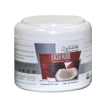 Fashkol Hot Oil Hair Mask Cream With Coconut 500 ml - فاشكول ماسك كريم للشعر بالزيت الساخن بجوز الهند 500 مل