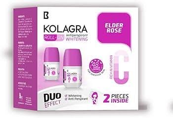 Kolagra Whitening Deodorant Roll-On 3 in 1 Berry (1+1) - كولاجرا رول أون مزيل عرق مفتح 3 في 1 توت (1+1)