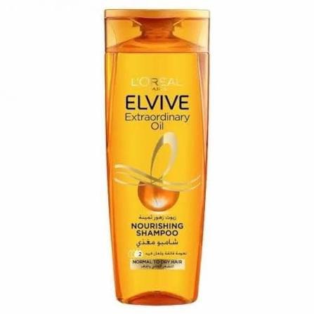 L'Oréal Elvive Extraordinary Oil Nourishing Shampoo For Normal Hair 400 ml - لوريال إلفيف شامبو مغذي إكسترا أوردينري أويل للشعر العادي 400 مل