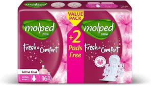 Molped Ultra Double Long 16 Pads - مولبد ألترا دبل لونج 16 فوطة