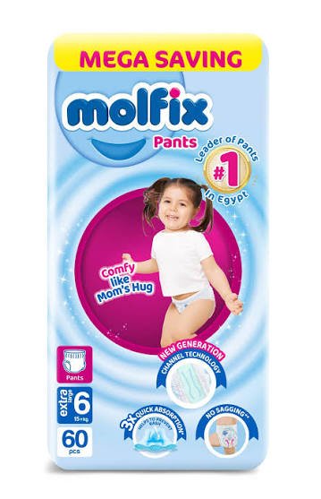 Molfix Pants Size 6 Bag 46 Pcs - مولفيكس بانتس مقاس 6 الشنطة 46 قطعة