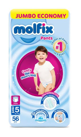 Molfix Pants Size 5 56 Pcs - مولفيكس بانتس مقاس 5 56 قطعة