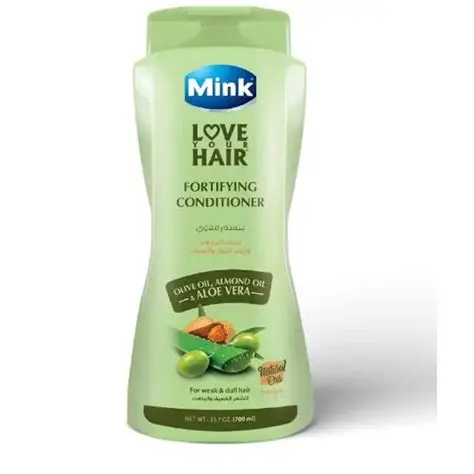 Mink Conditioner With Olive Oil, Almond Oil & Aloe 700 ml - مينك بلسم بزيت الزيتون وزيت اللوز والصبار 700 مل
