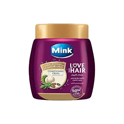 Mink Hair Mask Cream With Garlic, Rosemary & Castor Oil 400 g - مينك ماسك كريم للشعر بالثوم والروزماري وزيت الخروع 400 جرام