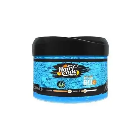 Hair Code Hair Gel Blue Free Style 275 ml Jar - هير كود جل شعر أزرق فري ستايل 275 مل برطمان